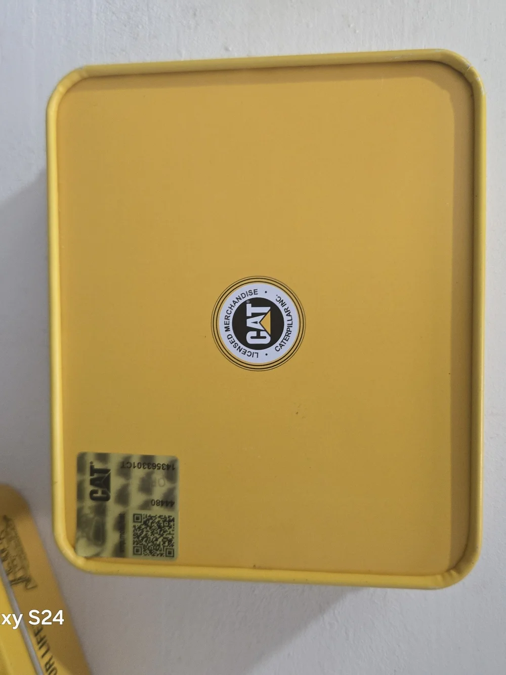 Caterpillar Black and Yellow Genuine Leather Money Clip Wallet